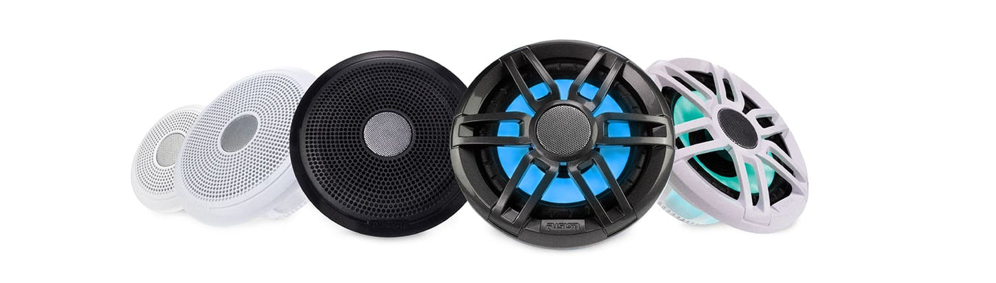 Fusion® XS Series Marine Speakers 6.5" 200-Watt Sports Marine Speakers (Pair) with RGB LED Lighting