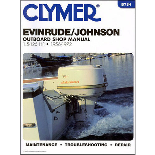 CLYMER EVINRUDE/JOHNSON OUTBOARD 1.5-125HP 1956-1972 SHOP MANUAL